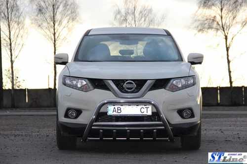 Кенгурятник WT003 (нерж) для Nissan X-trail T32 / Rogue 2014-2021 