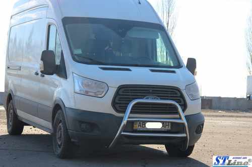 Кенгурятник WT022 (нерж.) для Ford Transit 2014+ рр