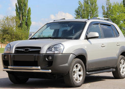 Передній захист ST014 (нерж.) для Hyundai Tucson JM 2004+ 