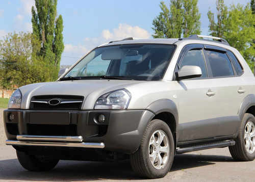 Передній захист ST014 (нерж.) для Hyundai Tucson JM 2004+ 