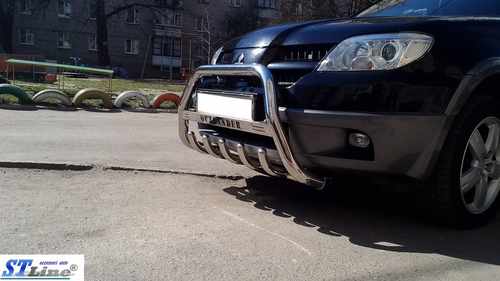 Кенгурятник (нерж.) для Mitsubishi Outlander 2001-2006 