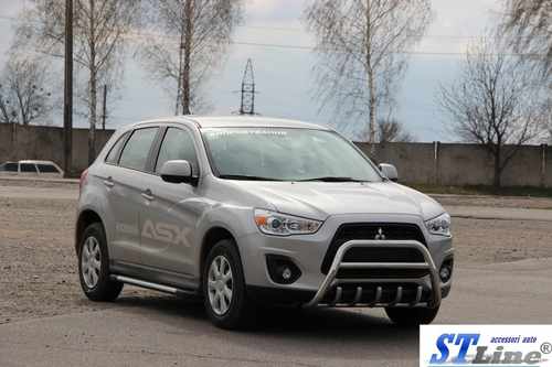 Кенгурятник WT003 (нерж.) для Mitsubishi ASX 2010-2023 