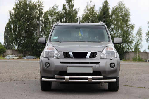 Передній захист ST015/2 (нерж) для Nissan X-trail T31 2007-2014