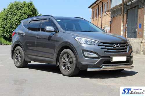 Передня дуга ST014 (нерж.) для Hyundai Santa Fe 3 2012-2018