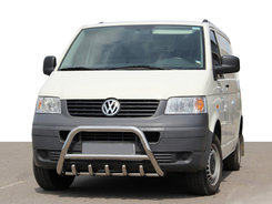 Кенгурятник WT003 (нерж) для Volkswagen T5 Transporter 2003-2010 