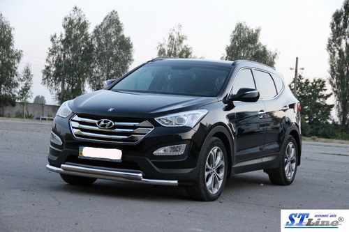 Передня дуга ST014 (нерж.) для Hyundai Santa Fe 3 2012-2018