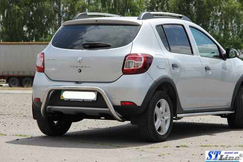 Задня дуга AK007 (нерж) для Dacia Sandero 2013-2020 рр