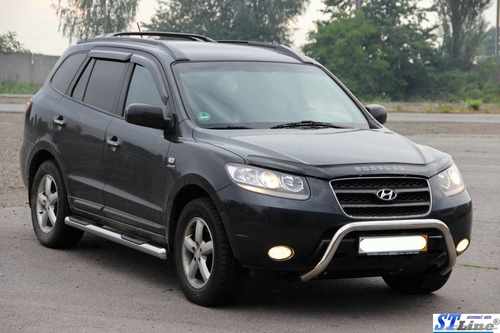 Кенгурятник WT007 (нерж.) для Hyundai Santa Fe 2 2006-2012