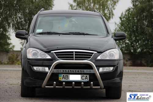 Кенгурятник WT003 (нерж) для SsangYong Kyron 2008+ 