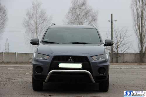 Кенгурятник WT007 (нерж.) для Mitsubishi Outlander 2006-2012