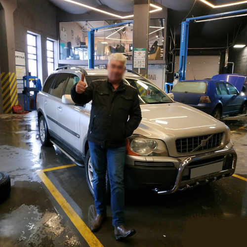 Кенгурятник WT004 (нерж) для Volvo XC90 2002-2014 