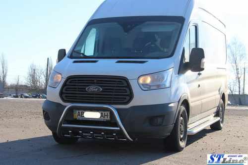 Кенгурятник WT003 (нерж.) для Ford Transit 2014+ 