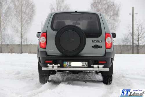 Задня дуга AK015 (нерж.) для Chevrolet Niva