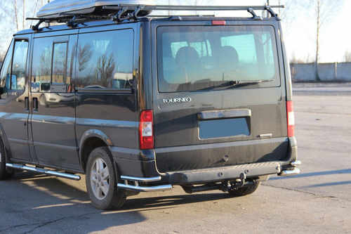 Задні куточки AK003-Double (нерж.) для Ford Transit 2000-2014 рр