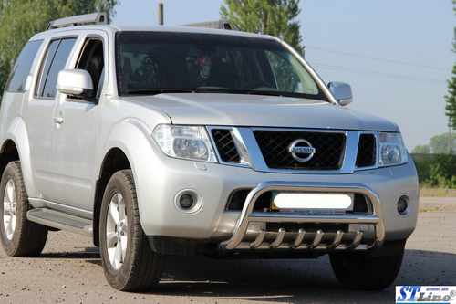 Кенгурятник WT008 (нерж) для Nissan Pathfinder R51 2005-2014рр