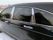 Молдинг дверних стійок (8 шт, нерж.) для Honda CRV 2007-2011рр.