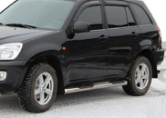 Бічні труби (2 шт., нерж.) Ø60 без пластикових вставок для Chery Tiggo 1