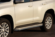 Захист бічного порогу BB004 (2 шт., нерж.) для Toyota Land Cruiser Prado 120