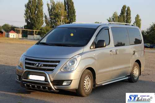 Кенгурятник WT003 (нерж.) для Hyundai H200, H1, Starex 2008+ 