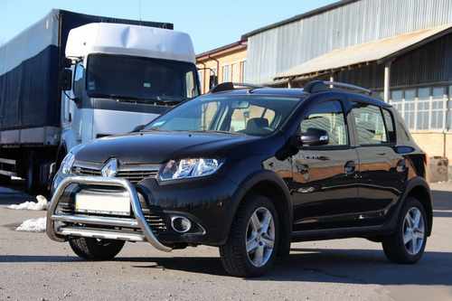Передня дуга WT006 (нерж.) для Renault Sandero 2013-2022 