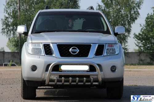 Кенгурятник WT008 (нерж) для Nissan Pathfinder R51 2005-2014рр