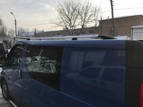 Рейлінги Хром Довга, чавунні ніжки для Renault Trafic 2001-2015 рр.