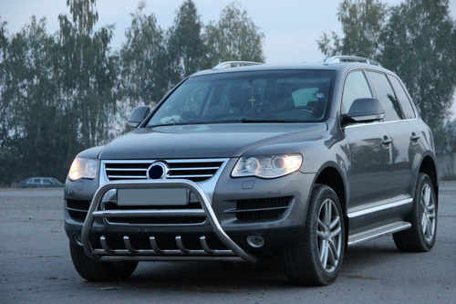 Кенгурятник WT003 Special (нерж) для Volkswagen Touareg 2002-2010 .