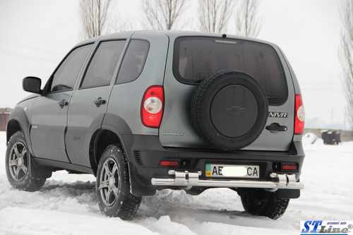 Задня дуга AK015 (нерж.) для Chevrolet Niva