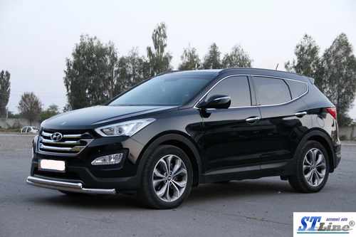 Передня дуга ST014 (нерж.) для Hyundai Santa Fe 3 2012-2018