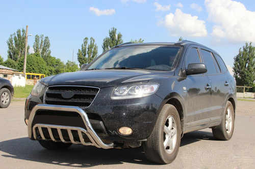 Кенгурятник WT002 (нерж.) для Hyundai Santa Fe 2 2006-2012