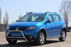 Передня дуга WT006 (нерж.) для Renault Sandero 2013-2022 