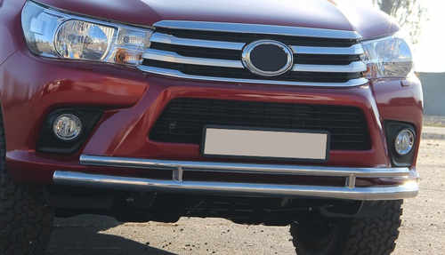 Передній захист ST018 (нерж) для Toyota Hilux 2015+ рр