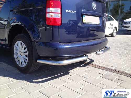 Задні куточки AK003 (2 шт., нерж) для Volkswagen Caddy 2004-2010 рр