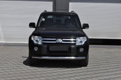 Передній захист ST008 (нерж.) для Mitsubishi Pajero Wagon IV