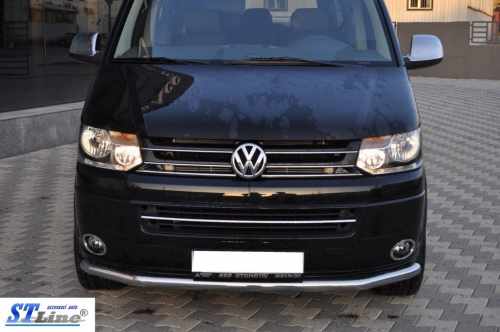 Нижня одинарна губа (нерж) 51 мм для Volkswagen T5 2010-2015 