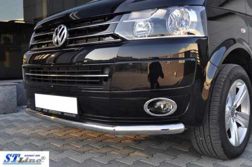 Нижняя одинарная губа ST008 (нерж) 60 мм для Volkswagen T5 2010-2015