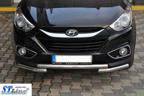 Передня дуга ST014-1 (нерж.) для Hyundai IX-35 2010-2015