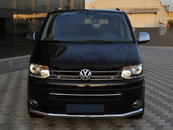 Нижня одинарна губа (нерж) 42 мм для Volkswagen T5 2010-2015 
