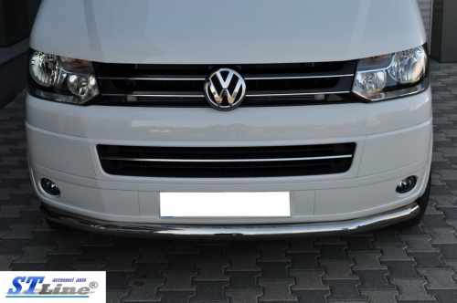 Нижняя одинарная губа ST008 (нерж) 60 мм для Volkswagen T5 2010-2015