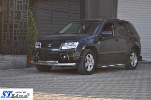 Передній подвійний вус 60/48мм (нерж) для Suzuki Grand Vitara 2005-2017 
