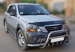 Кенгурятник з вусами WT003 (нерж.) для Kia Sorento 2002-2009 