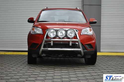 Кенгурятник WT018 (нерж.) для SsangYong Korando 2010-2019