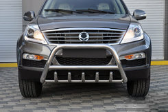 Кенгурятник WT003 (нерж) для SsangYong Rexton I 2001-2017 