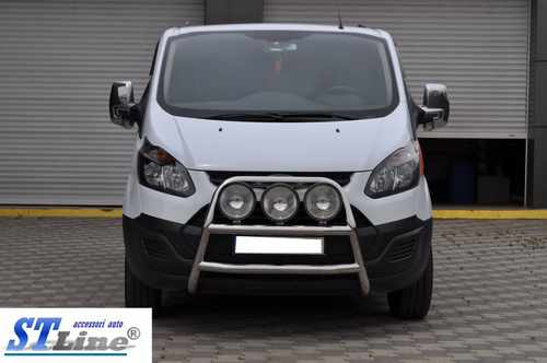 Кенгурятник WT022 (нерж.) для Ford Custom 2013+ рр