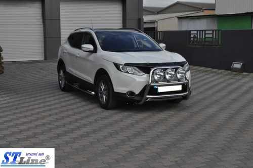 Кенгурятник WT018 (нерж) для Nissan Qashqai 2014-2021рр