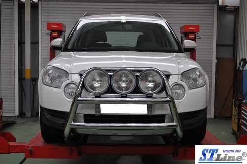 Кенгурятник WT018 (нерж.) для Skoda Yeti 2010+ рр