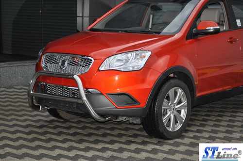 Кенгурятник WT005 (нерж.) для SsangYong Korando 2010-2019
