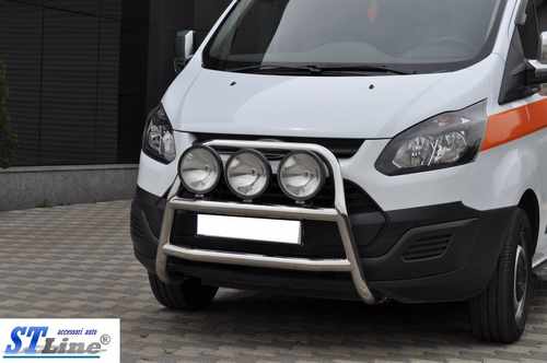 Кенгурятник WT022 (нерж.) для Ford Custom 2013+ рр