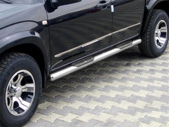 Бічні труби для стандартної бази (2 шт, нерж) для Toyota Rav 4 2006-2013 років