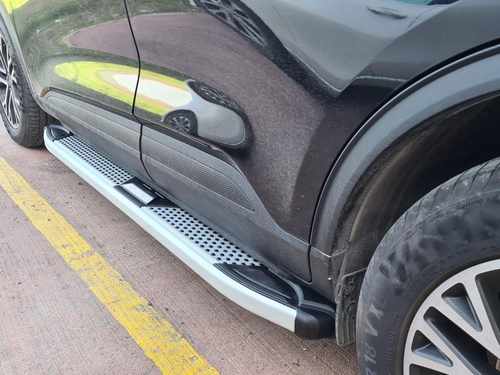 Бічні пороги Mevsim Grey (2 шт., Алюміній) для Skoda Karoq